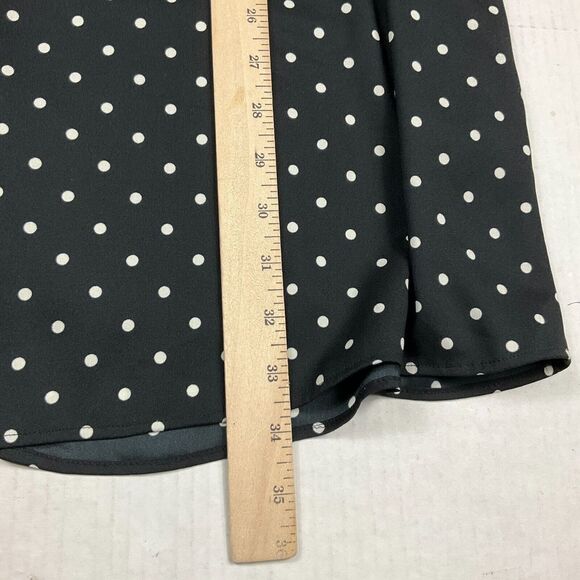 Ann Taylor Workwear Shift Dress Polka Dot Ruffled Short Sleeve XS - Picture 6 of 12